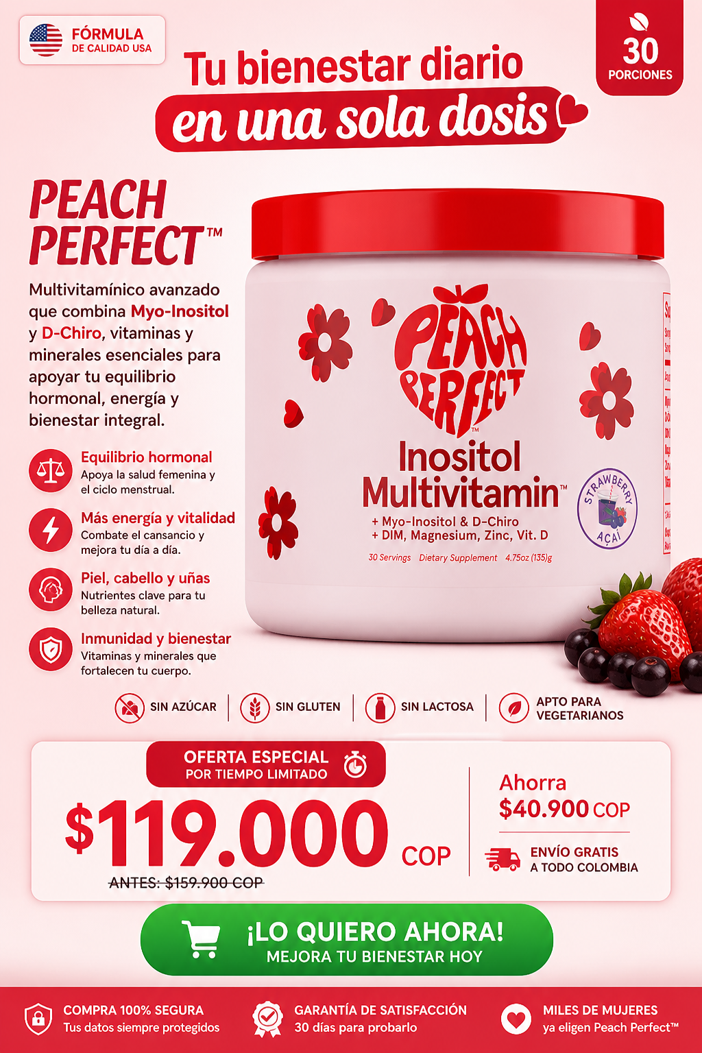 Multivitaminico Inositol Peach Perfect