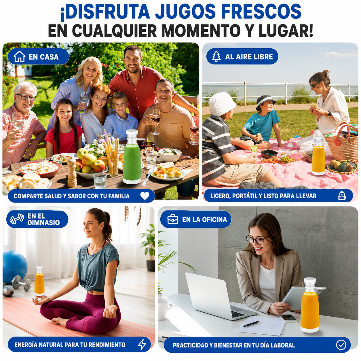 Mini Licuadora Portátil Multifuncional 380ml